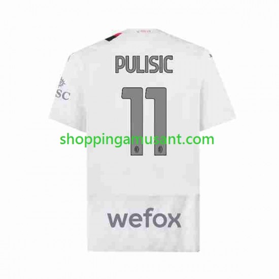 Maillot de Foot AC Milan Christian Pulisic 11 Homme Extérieur 2023-2024 Manche Courte