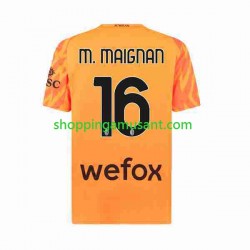Maillot de Foot AC Milan Mike Maignan 16 Gardien Homme Extérieur 2023-2024 Manche Courte