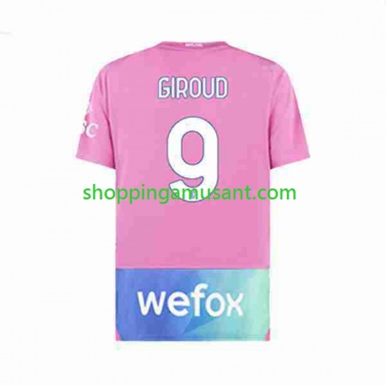 Maillot de Foot AC Milan Olivier Giroud 9 Homme Neutre 2023-2024 Manche Courte
