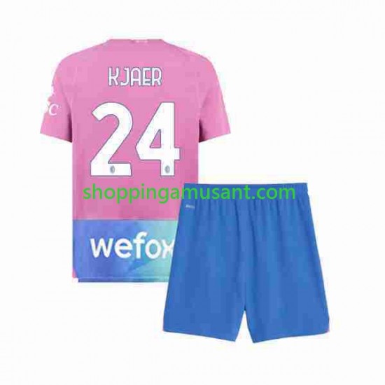 Maillot de Foot AC Milan Simon Kjaer 24 Enfant Neutre 2023-2024 Manche Courte