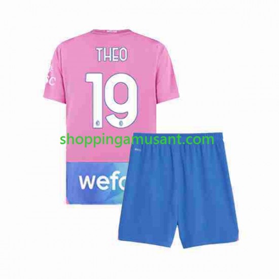 Maillot de Foot AC Milan THEO 19 Enfant Neutre 2023-2024 Manche Courte
