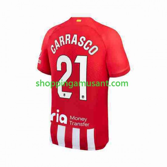 Maillot de Foot Atlético Madrid 2 Yannick Carrasco 21 Homme Domicile 2023-2024 Manche Courte
