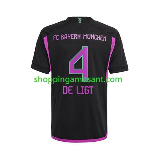 Maillot de Foot Bayern Munich Matthijs de Ligt 4 Homme Extérieur 2023-2024 Manche Courte