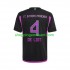 Maillot de Foot Bayern Munich Matthijs de Ligt 4 Homme Extérieur 2023-2024 Manche Courte