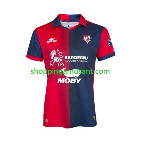 Maillot de Foot Cagliari Homme Domicile 2023-2024 Manche Courte