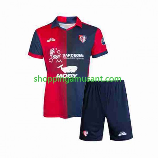 Maillot de Foot Cagliari Enfant Domicile 2023-2024 Manche Courte