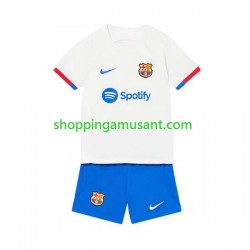 Maillot de Foot FC Barcelone Enfant Extérieur 2023-2024 Manche Courte