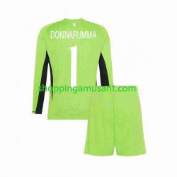 Maillot de Foot Italie Donnarumma 1 Gardien Enfant Domicile 2023 Manche Longue