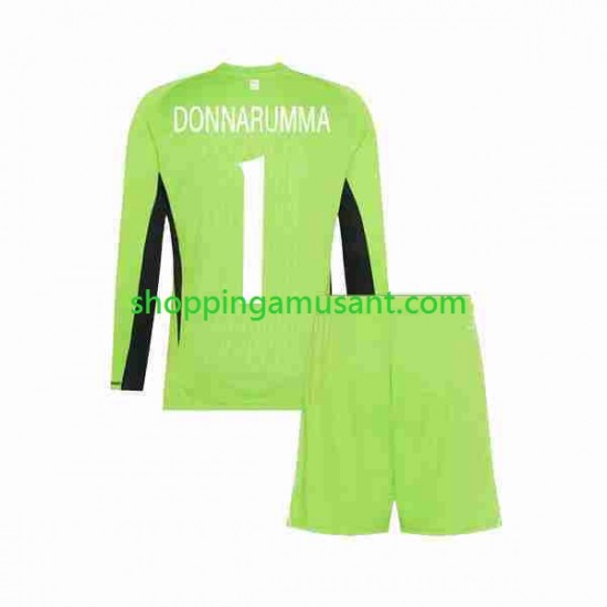 Maillot de Foot Italie Donnarumma 1 Gardien Enfant Domicile 2023 Manche Longue