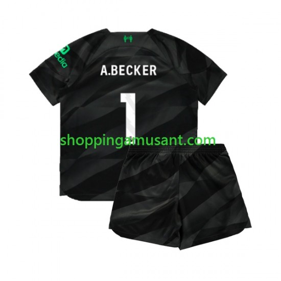 Maillot de Foot Liverpool A.Becker 1 Gardien Enfant Extérieur 2023-2024 Manche Courte