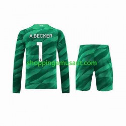 Maillot de Foot Liverpool A.Becker 1 Gardien Enfant Domicile 2023-2024 Manche Longue