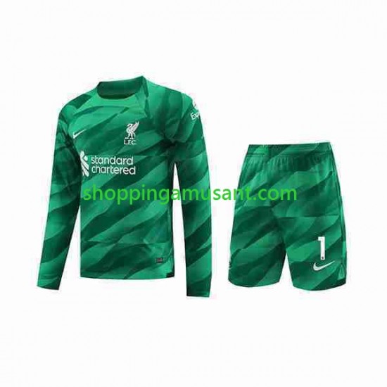 Maillot de Foot Liverpool A.Becker 1 Gardien Enfant Domicile 2023-2024 Manche Longue