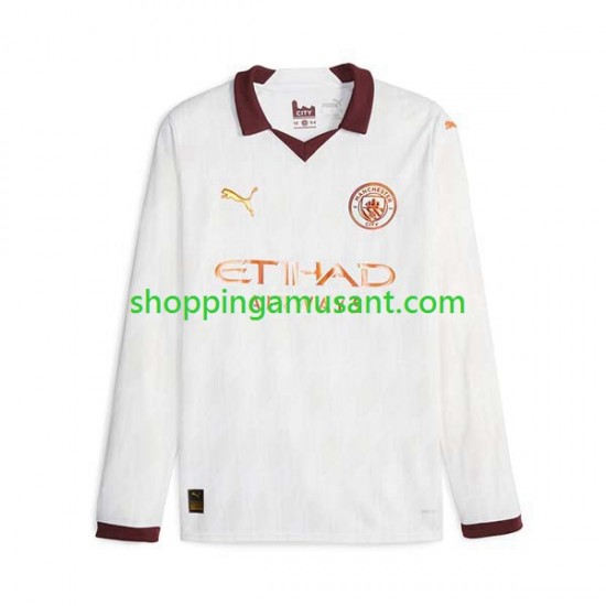 Maillot de Foot Manchester City Homme Extérieur 2023-2024 Manche Longue