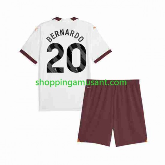 Maillot de Foot Manchester City Bernardo Silva 20 Enfant Extérieur 2023-2024 Manche Courte