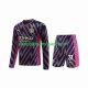 Maillot de Foot Manchester City Ederson Moraes 31 Gardien Enfant Extérieur 2023-2024 Manche Longue