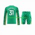 Maillot de Foot Manchester City Ederson Moraes 31 Gardien Enfant Domicile 2023-2024 Manche Longue