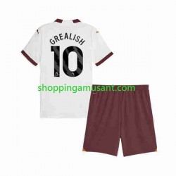 Maillot de Foot Manchester City Jack Grealish 10 Enfant Extérieur 2023-2024 Manche Courte