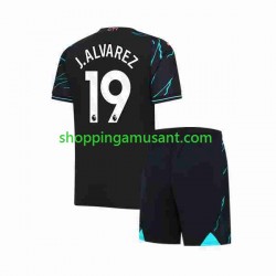 Maillot de Foot Manchester City Julian Alvarez 19 Enfant Neutre 2023-2024 Manche Courte