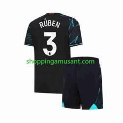 Maillot de Foot Manchester City Ruben 3 Enfant Neutre 2023-2024 Manche Courte