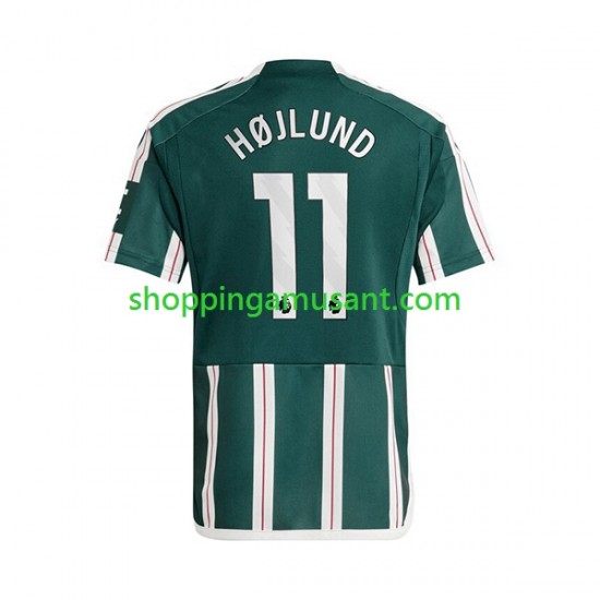 Maillot de Foot Manchester United Rasmus Hojlund 11 Homme Extérieur 2023-2024 Manche Courte