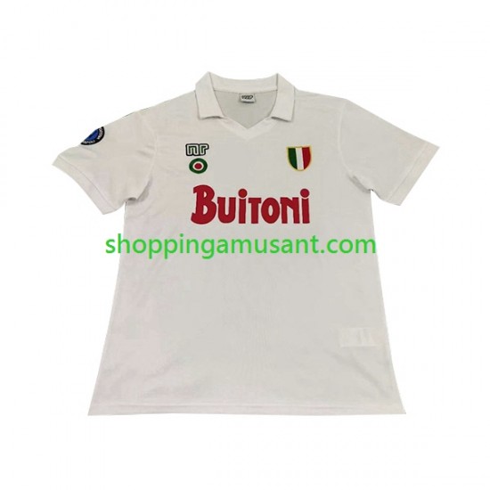 Maillot de Foot Naples 1987 1988 Rétro Homme Extérieur Manche Courte