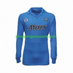 Maillot de Foot Naples 1989 1990 Rétro Homme Domicile Manche Longue
