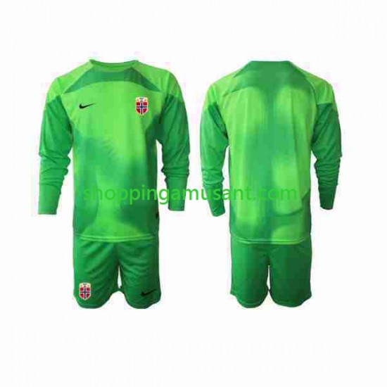 Maillot de Foot Norvège Gardien Enfant Domicile 2022 Manche Longue