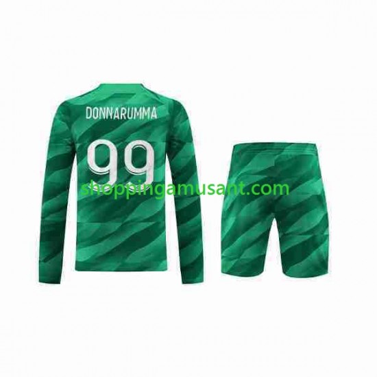 Maillot de Foot Paris Saint-Germain Donnarumma 99 Gardien Enfant Domicile 2023-2024 Manche Longue