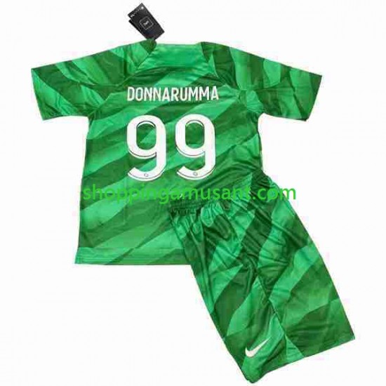 Maillot de Foot Paris Saint-Germain Donnarumma 99 Gardien Enfant Domicile 2023-2024 Manche Courte