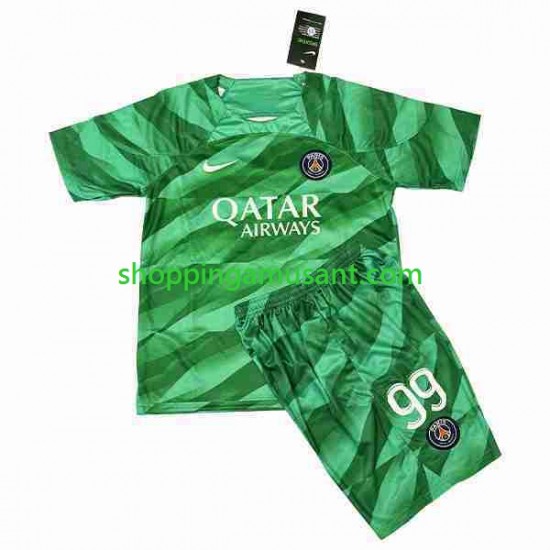 Maillot de Foot Paris Saint-Germain Donnarumma 99 Gardien Enfant Domicile 2023-2024 Manche Courte