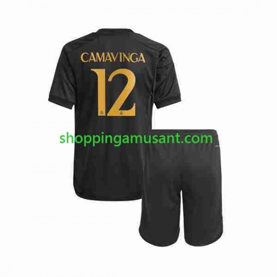 Maillot de Foot Real Madrid Eduardo Camavinga 12 Enfant Neutre 2023-2024 Manche Courte