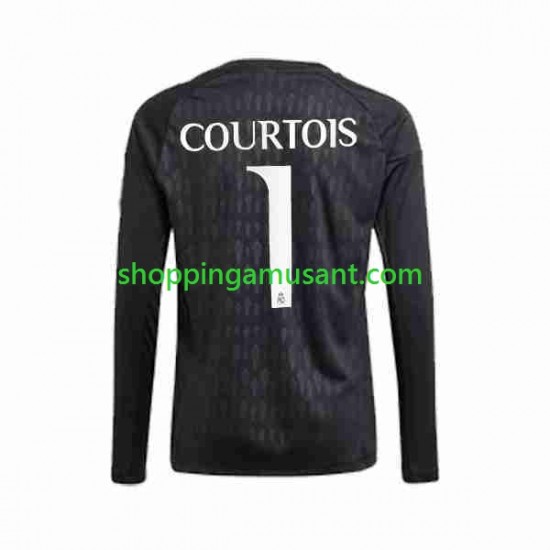 Maillot de Foot Real Madrid Thibaut Courtois 1 Gardien Homme Extérieur 2023-2024 Manche Longue