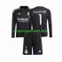 Maillot de Foot Real Madrid Thibaut Courtois 1 Gardien Enfant Extérieur 2023-2024 Manche Longue