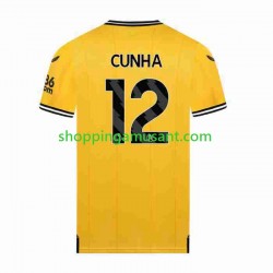 Maillot de Foot Wolverhampton Wanderers CUNHA 12 Homme Domicile 2023-2024 Manche Courte