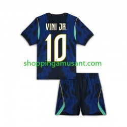 Maillot de Foot Brésil Vinicius Junior 10 Enfant Extérieur Coupe du Monde 2026 Manche Courte
