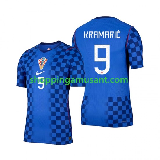 Maillot de Foot Croatie Andrej Kramaric 9 Homme Extérieur Coupe du Monde 2026 Manche Courte