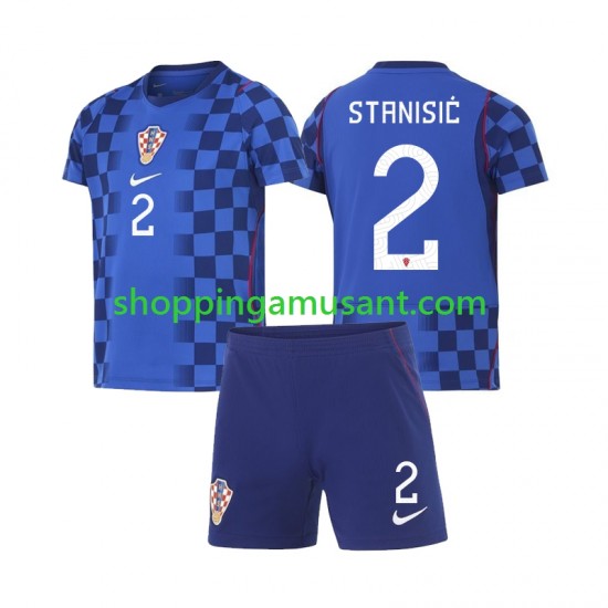 Maillot de Foot Croatie Josip Stanisic 2 Enfant Extérieur Coupe du Monde 2026 Manche Courte