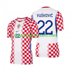 Maillot de Foot Croatie Luka Vuskovic 22 Homme Domicile Coupe du Monde 2026 Manche Courte