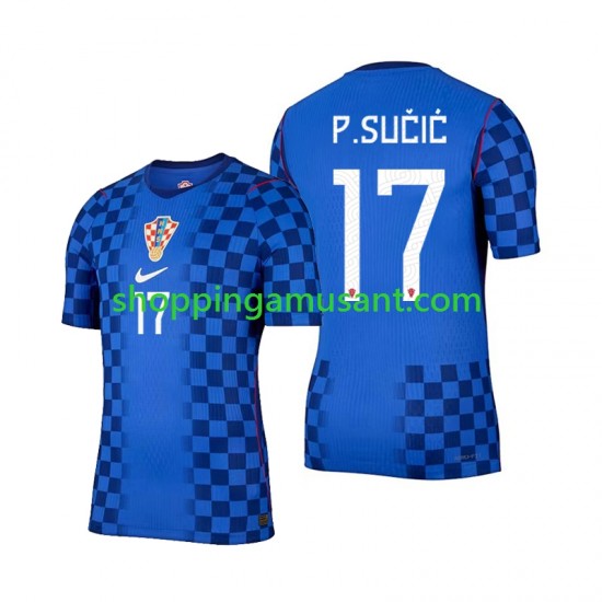 Maillot de Foot Croatie Petar Sucic 17 Homme Extérieur Coupe du Monde 2026 Manche Courte
