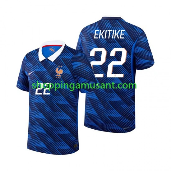 Maillot de Foot France Hugo Ekitike 22 Homme Domicile Coupe du Monde 2026 Manche Courte