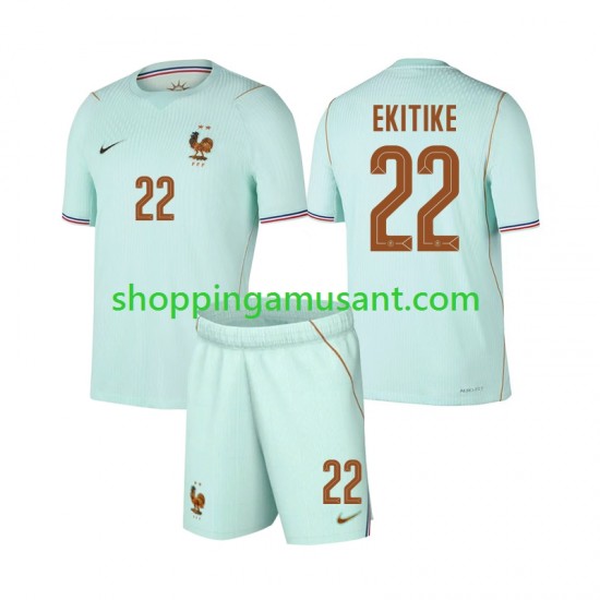 Maillot de Foot France Hugo Ekitike 22 Enfant Extérieur Coupe du Monde 2026 Manche Courte