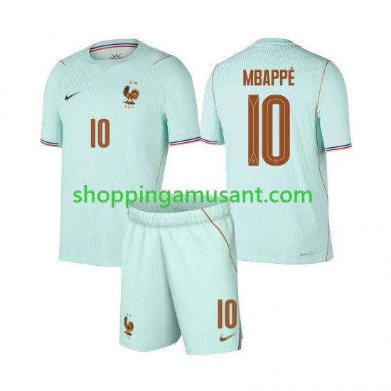 Maillot de Foot France Mbappé Kylian 10 Enfant Extérieur Coupe du Monde 2026 Manche Courte