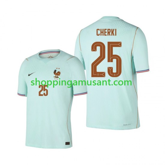 Maillot de Foot France Rayan Cherki 25 Homme Extérieur Coupe du Monde 2026 Manche Courte
