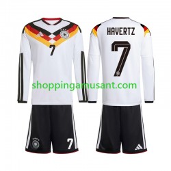 Maillot de Foot Allemagne Kai Havertz 7 Enfant Domicile Coupe du Monde 2026 Manche Longue