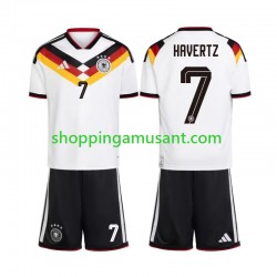 Maillot de Foot Allemagne Kai Havertz 7 Enfant Domicile Coupe du Monde 2026 Manche Courte