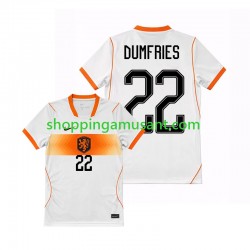 Maillot de Foot Pays-Bas Denzel Dumfries 22 Homme Extérieur Coupe du Monde 2026 Manche Courte
