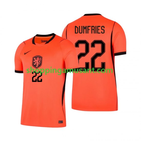 Maillot de Foot Pays-Bas Denzel Dumfries 22 Homme Domicile Coupe du Monde 2026 Manche Courte