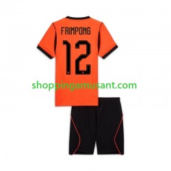 Maillot de Foot Pays-Bas Jeremie Frimpong 12 Enfant Domicile Coupe du Monde 2026 Manche Courte