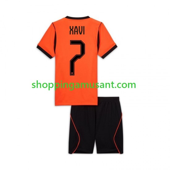 Maillot de Foot Pays-Bas Xavi Simons 7 Enfant Domicile Coupe du Monde 2026 Manche Courte