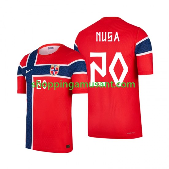 Maillot de Foot Norvège Antonio Nusa 20 Homme Domicile Coupe du Monde 2026 Manche Courte